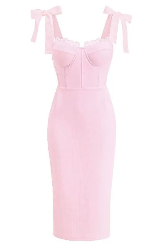 Payton Bandage Dress - Dusty Pink