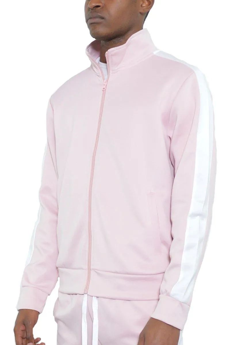 Pink Single Stripe Track Jacket