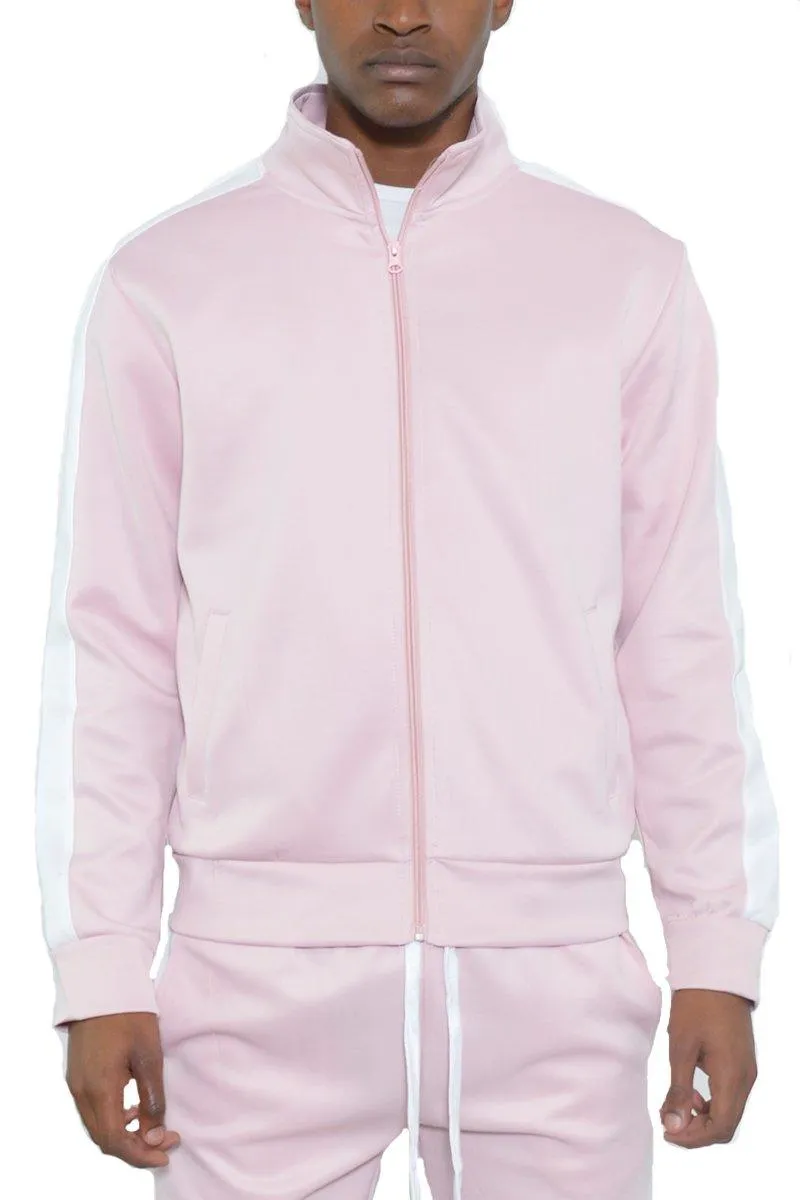 Pink Single Stripe Track Jacket