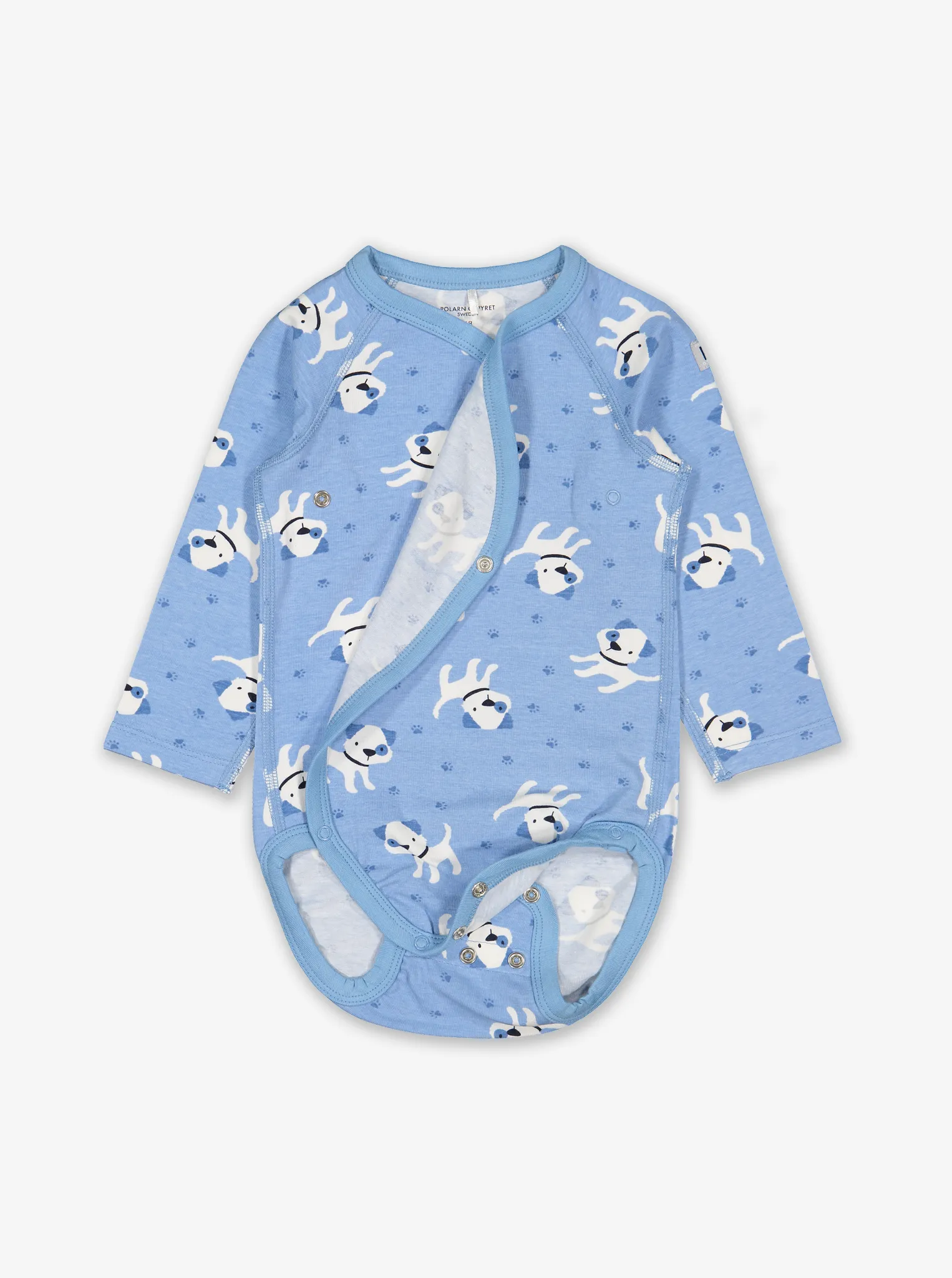 Playful Puppy Wraparound Baby Bodysuit