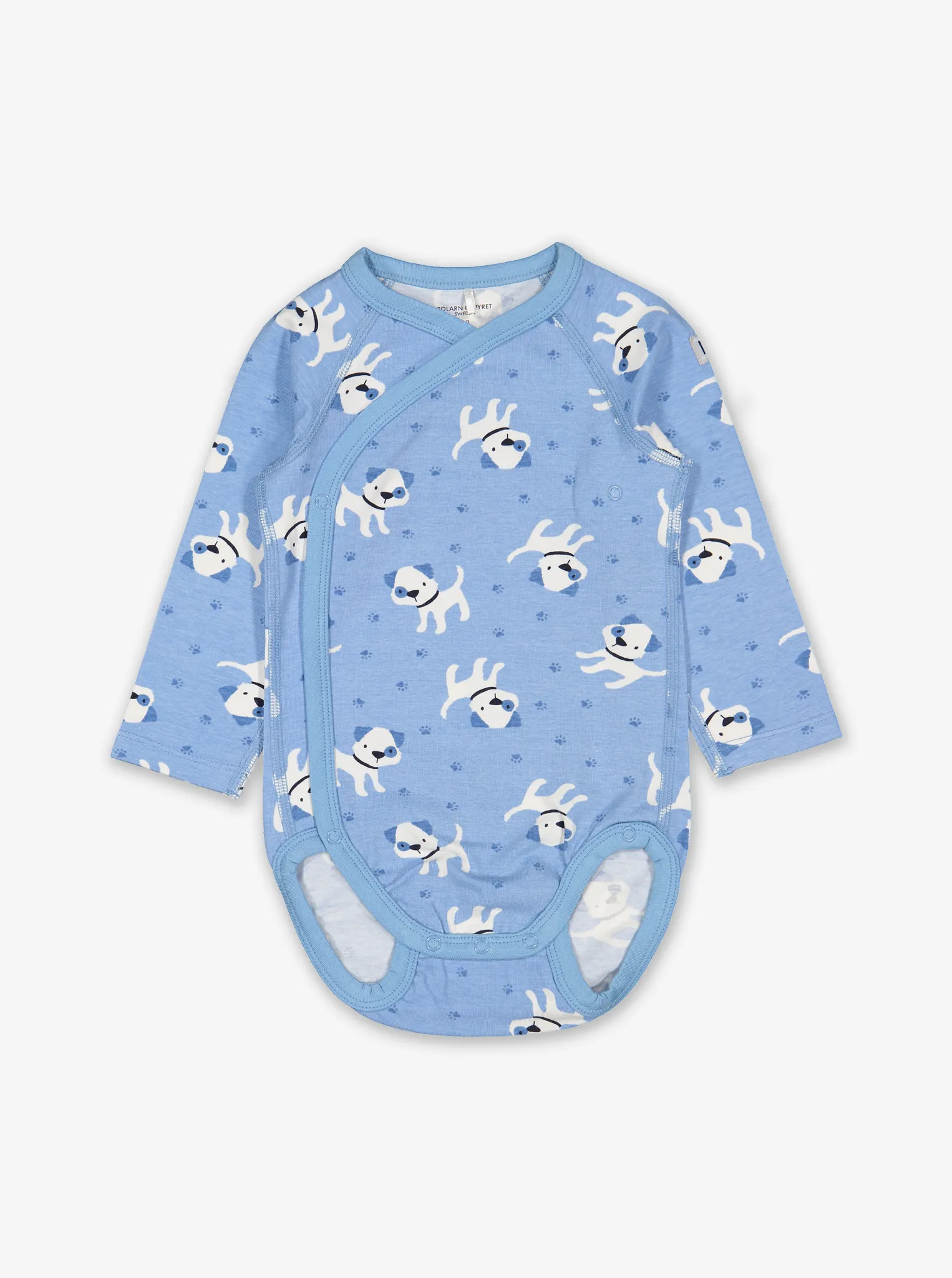 Playful Puppy Wraparound Baby Bodysuit