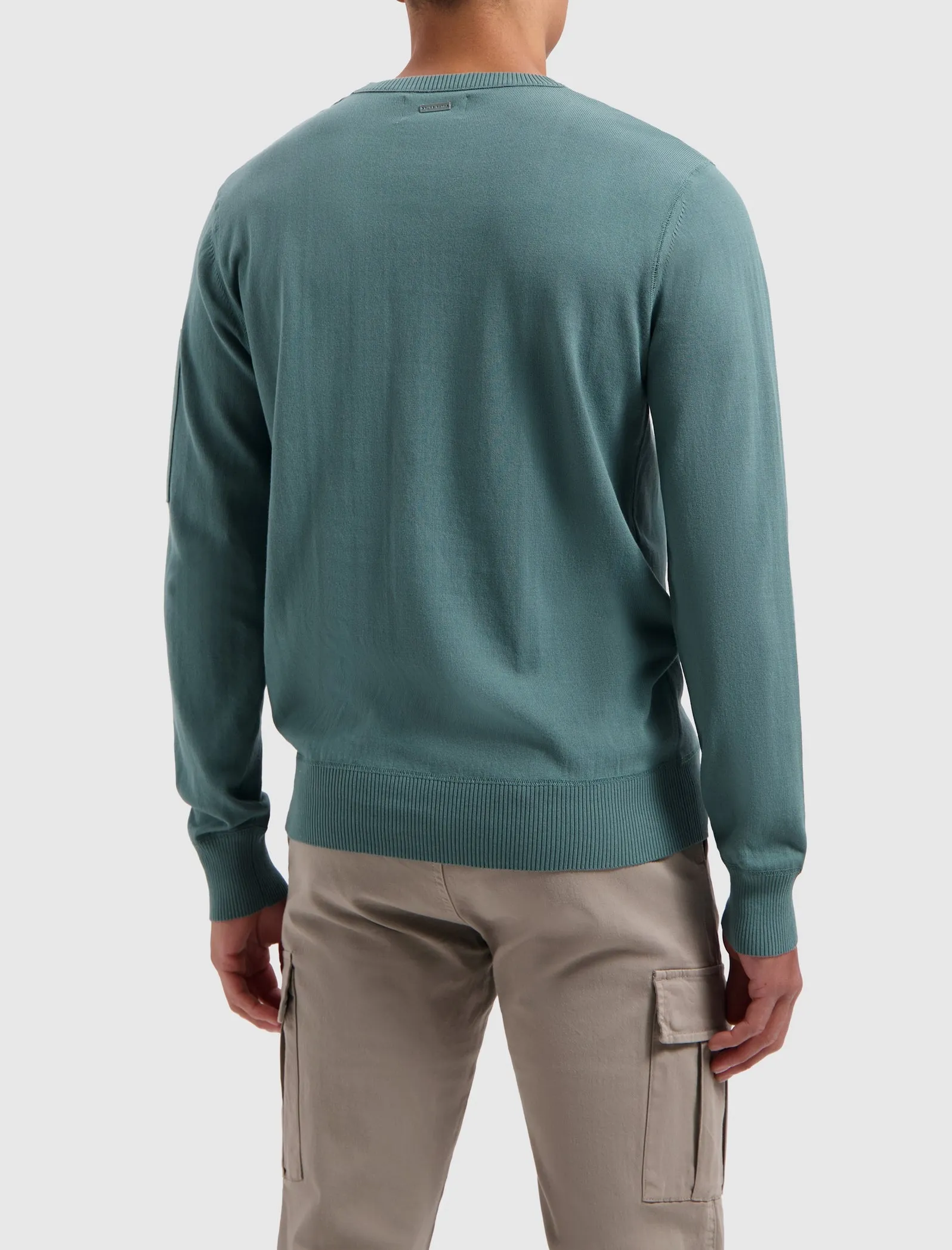 Pocket Sleeve Knitwear Sweater | Faded Green