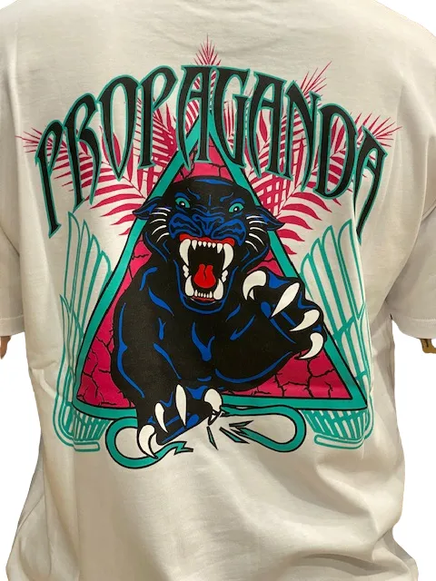 Propaganda T-shirt manica corta Triangle Panther PRTS716-02 bianco