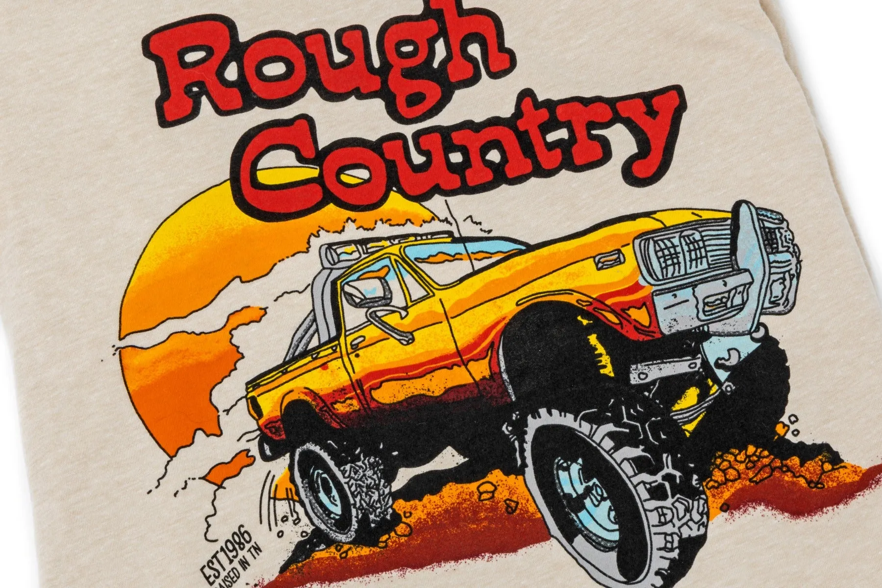 Rough Country T-Shirt - Throwback - Cream - 2XL