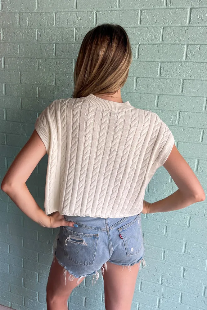 SALE-Classic Sweater Top-Cream