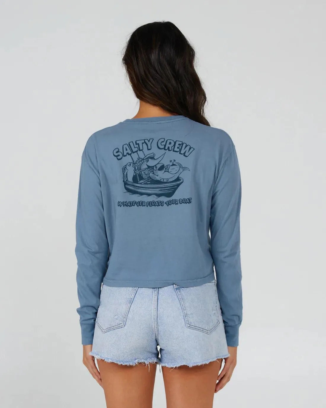 Salty Crew Women's Floats Your Boat Crop Long Sleeve