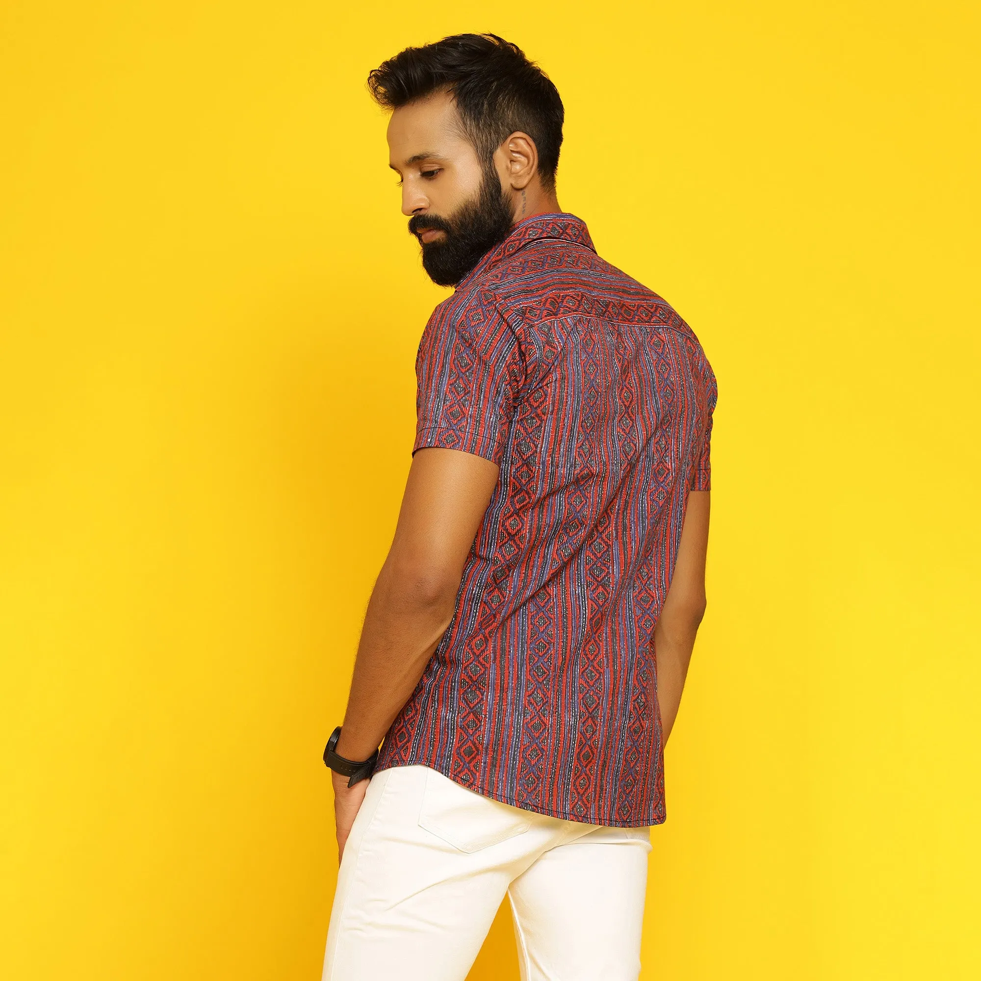 Sanskruti Homes Multi-colored Cotton Printed Shirt