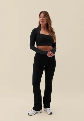 Sculpting Flared Leggings - Black