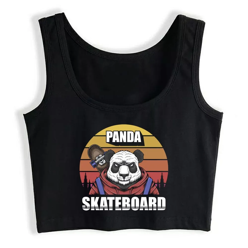 Skateboard Panda Crop Top <br>Panda Crop Top