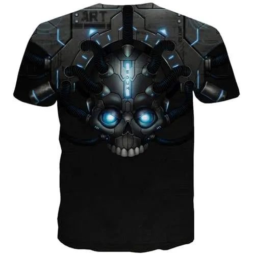 Skull T-shirt Men Military T shirts Funny Metal T-shirts Graphic Hip Hop T-shirts 3d Rock Tshirt Printed Short Sleeve summer