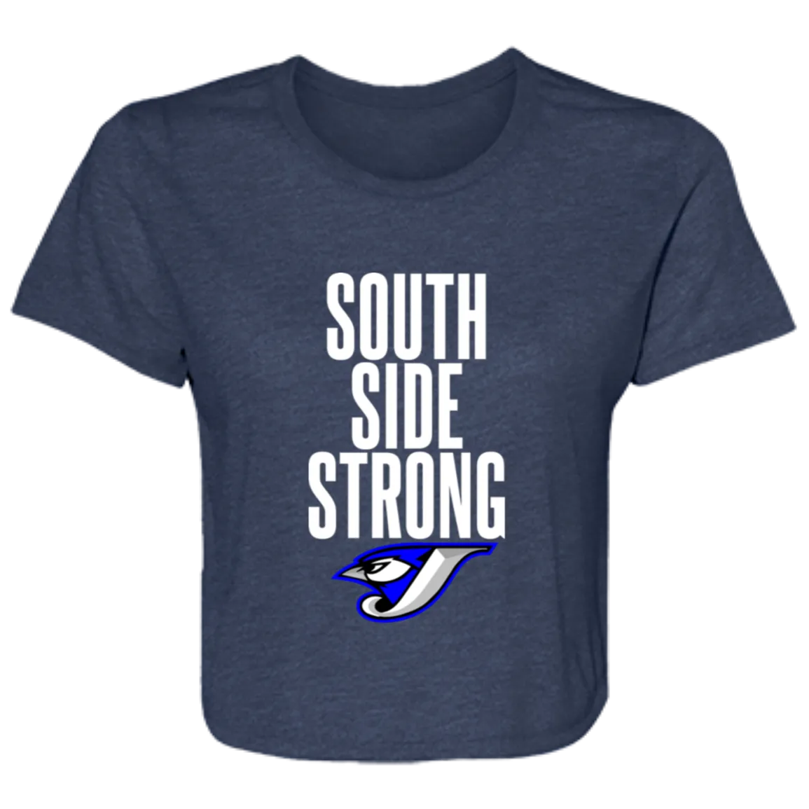 South Side Strong B8882 Ladies' Flowy Cropped Tee