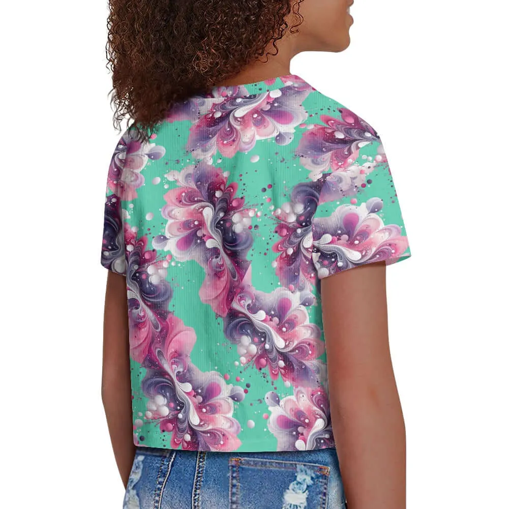 Splatter Girls Crop T -shirt