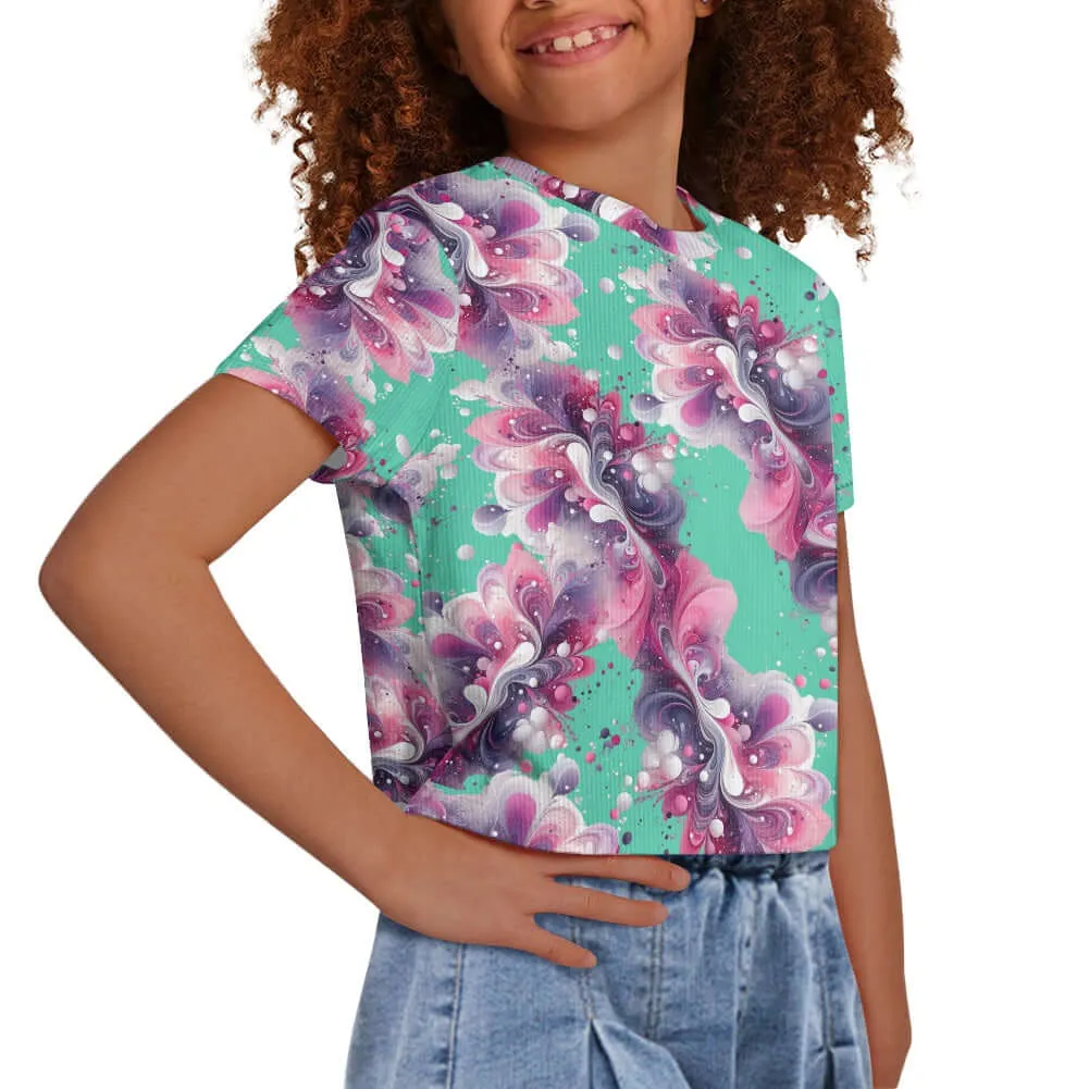 Splatter Girls Crop T -shirt