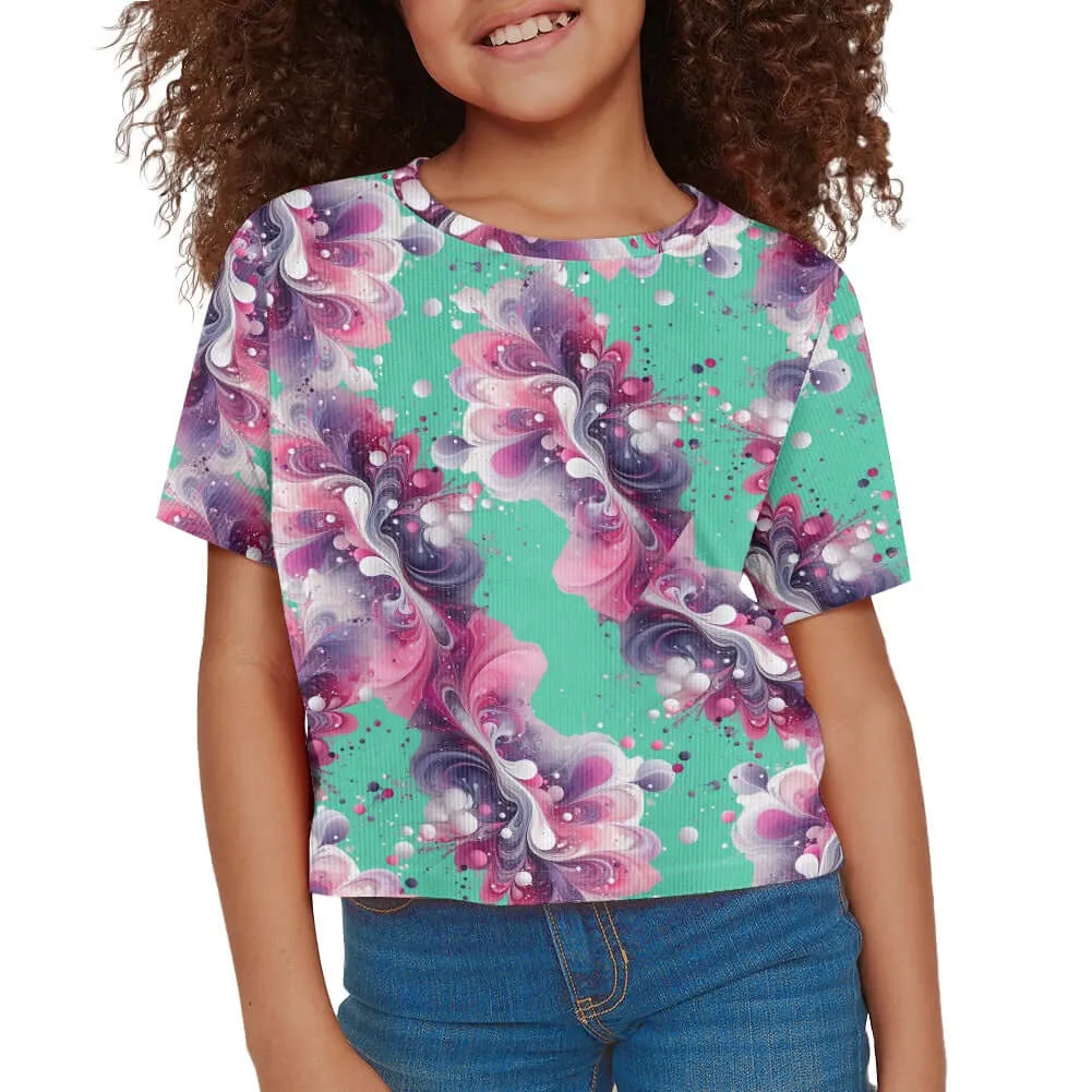 Splatter Girls Crop T -shirt