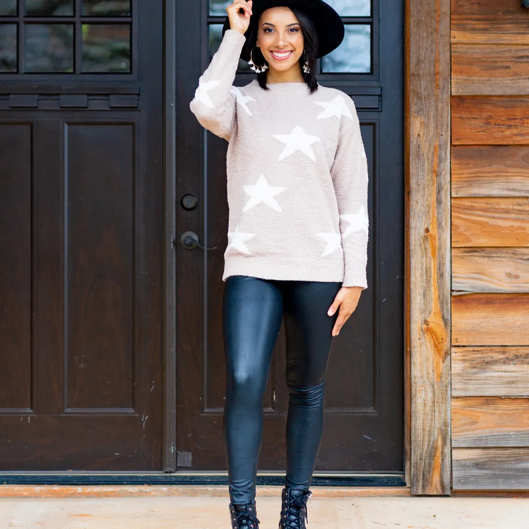 Star Sweater - Tan