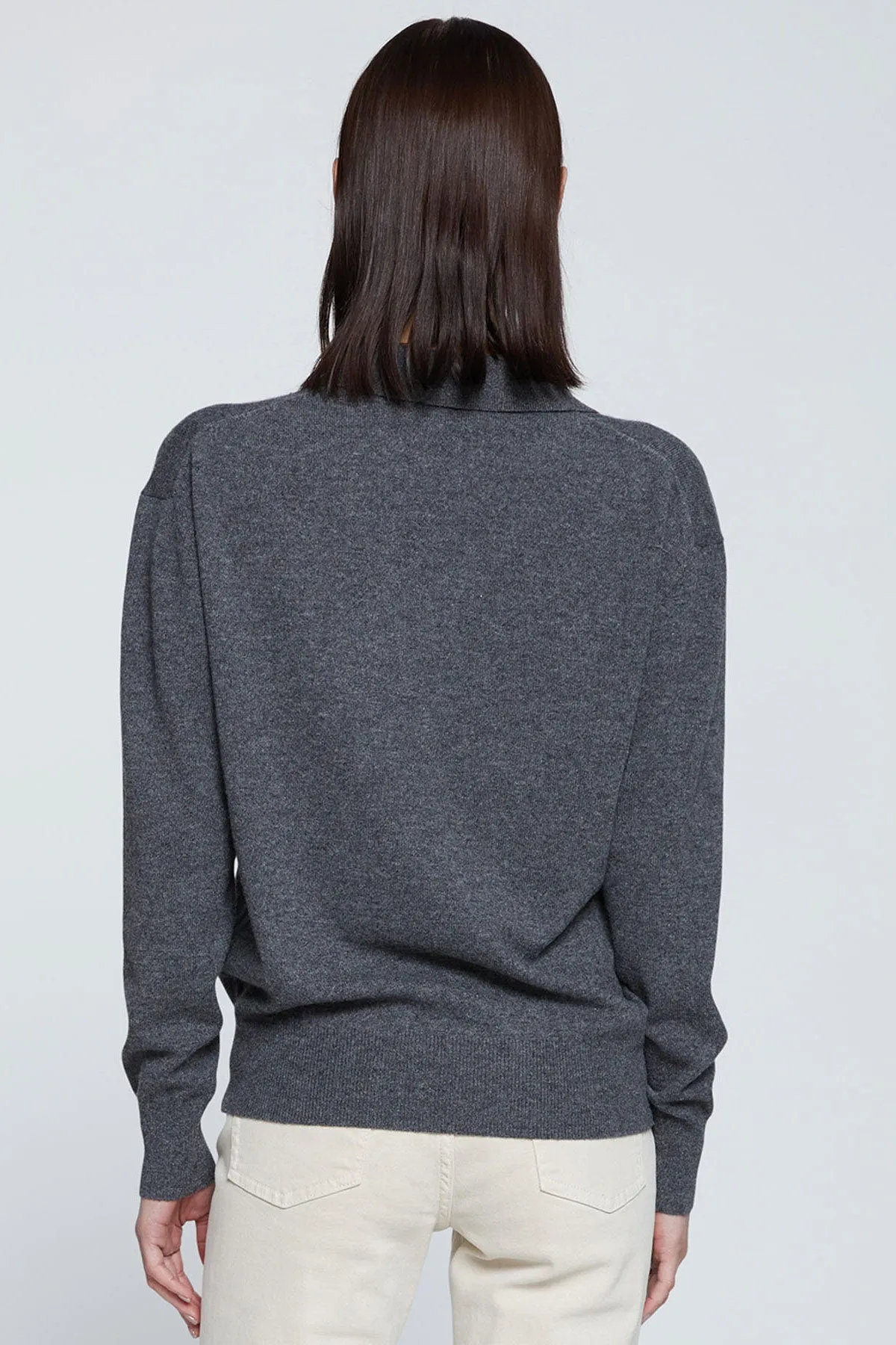 Stateside Johnny Collar Sweater in Charcoal