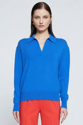 Stateside Johnny Collar Sweater in Club Blue