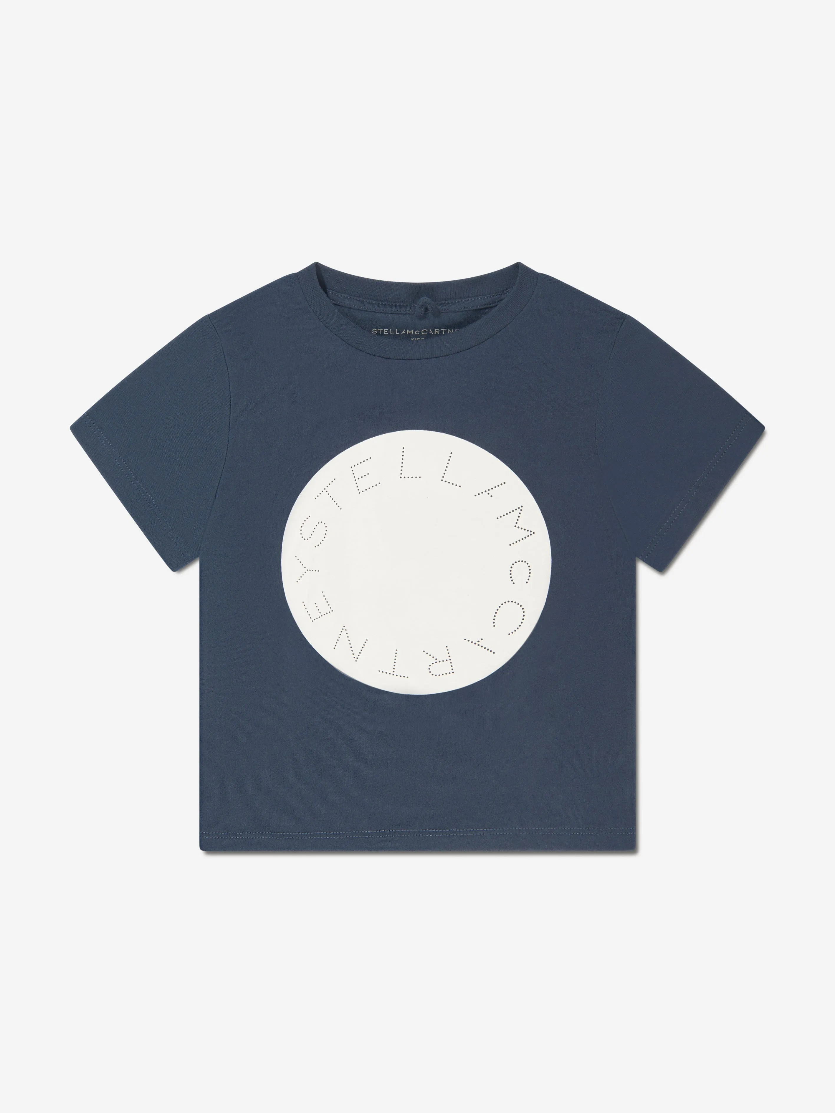 Stella McCartney Boys Logo Print T-Shirt in Blue