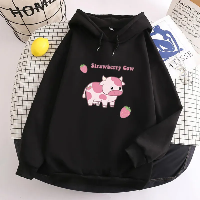 Strawberry Cow Hoodie