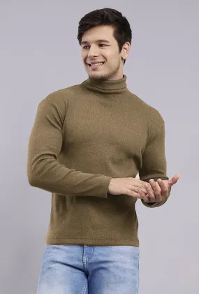 Sw82 SLIM FIT RIB-KNIT TURTLENECK SWEATER - Skin