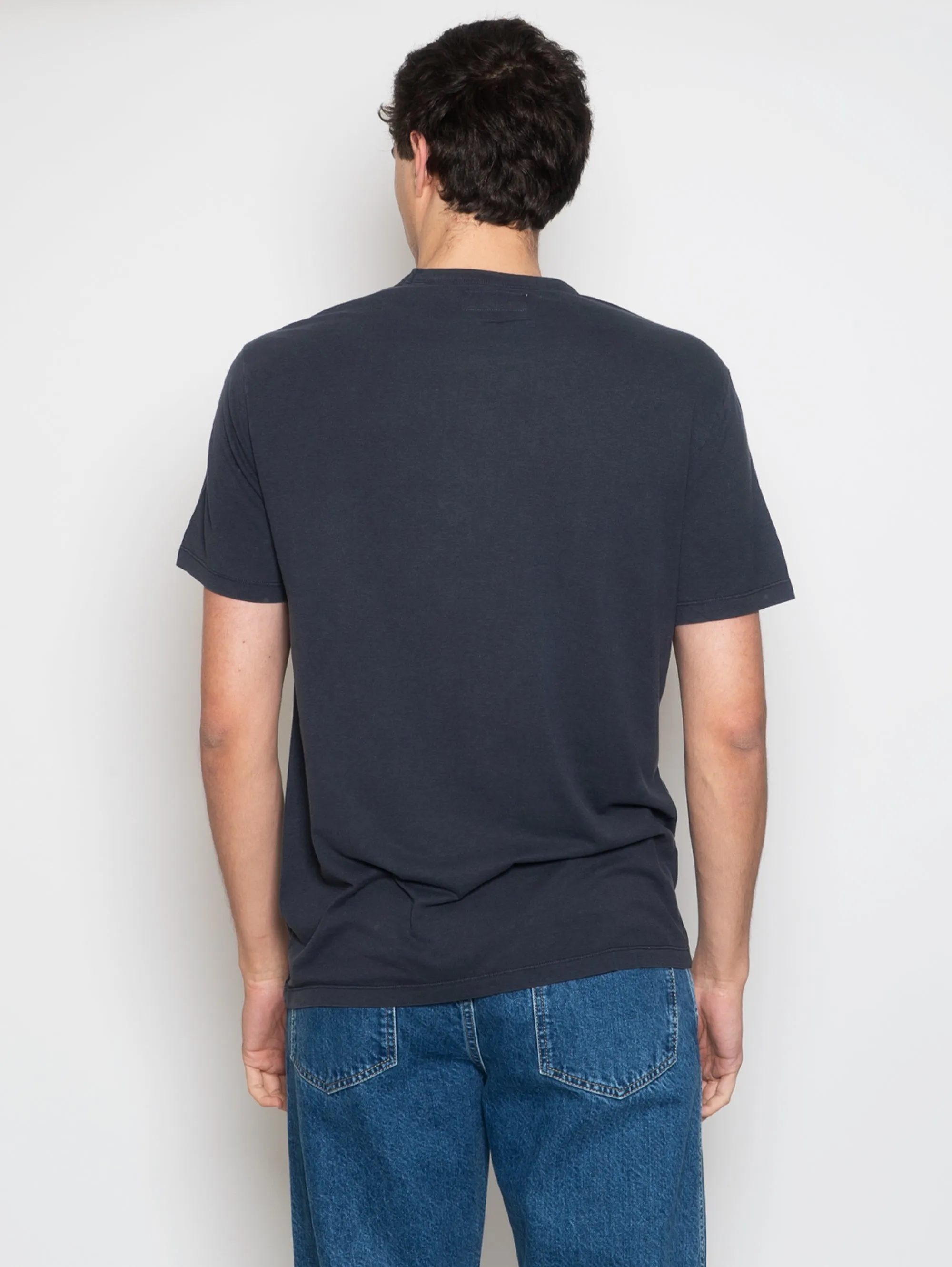 T-shirt con Taschino Applicato Blu Notte