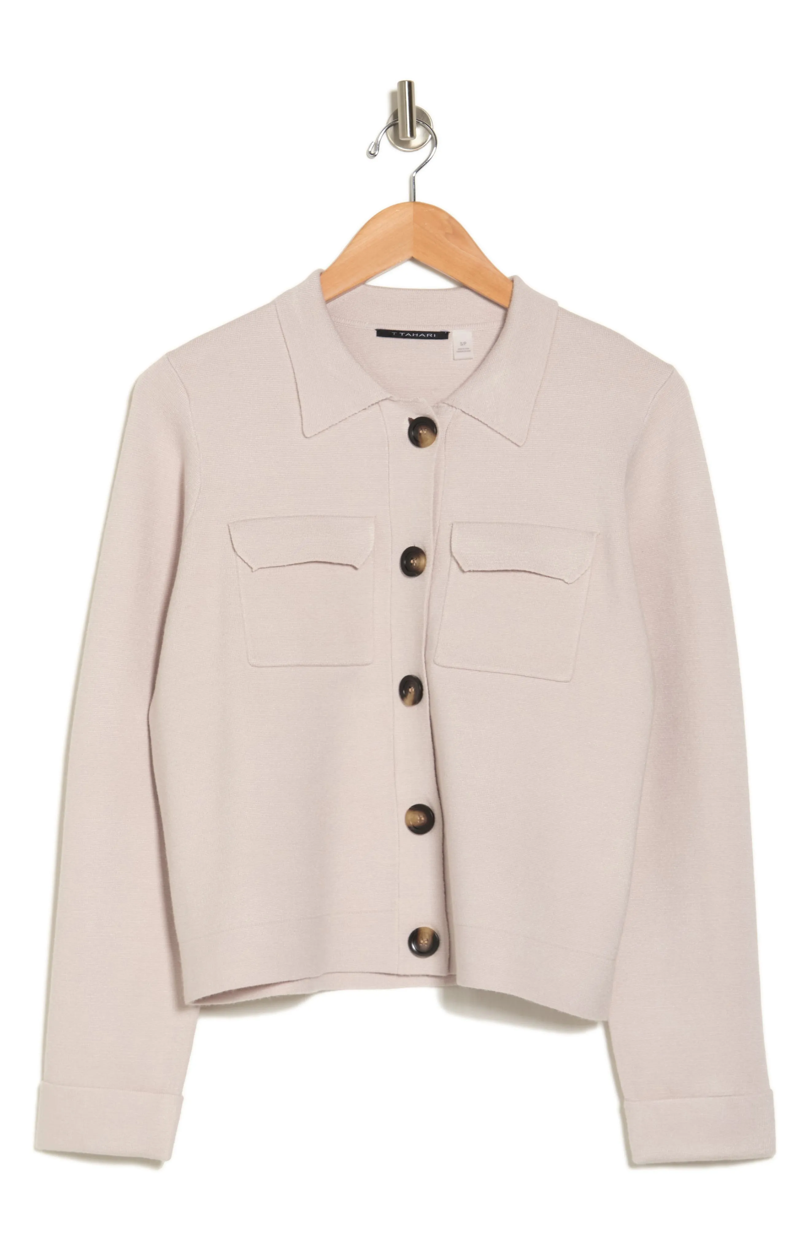 T Tahari Sweater Crop Jacket