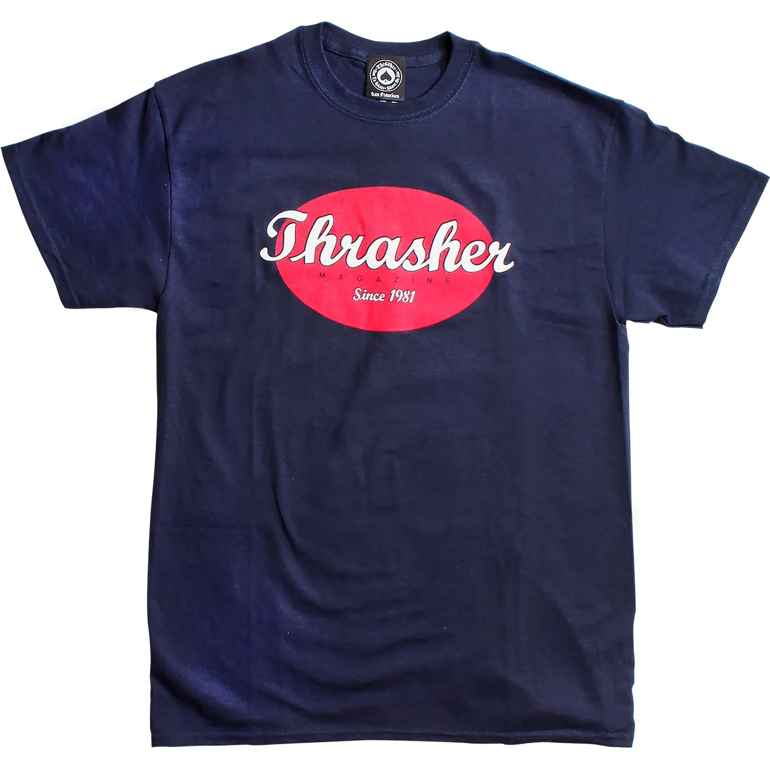 Thrasher Magazine Oval T-Shirt Medium - Navy