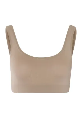 Touch Feeling Crop Top | Deep Taupe 71810-2828