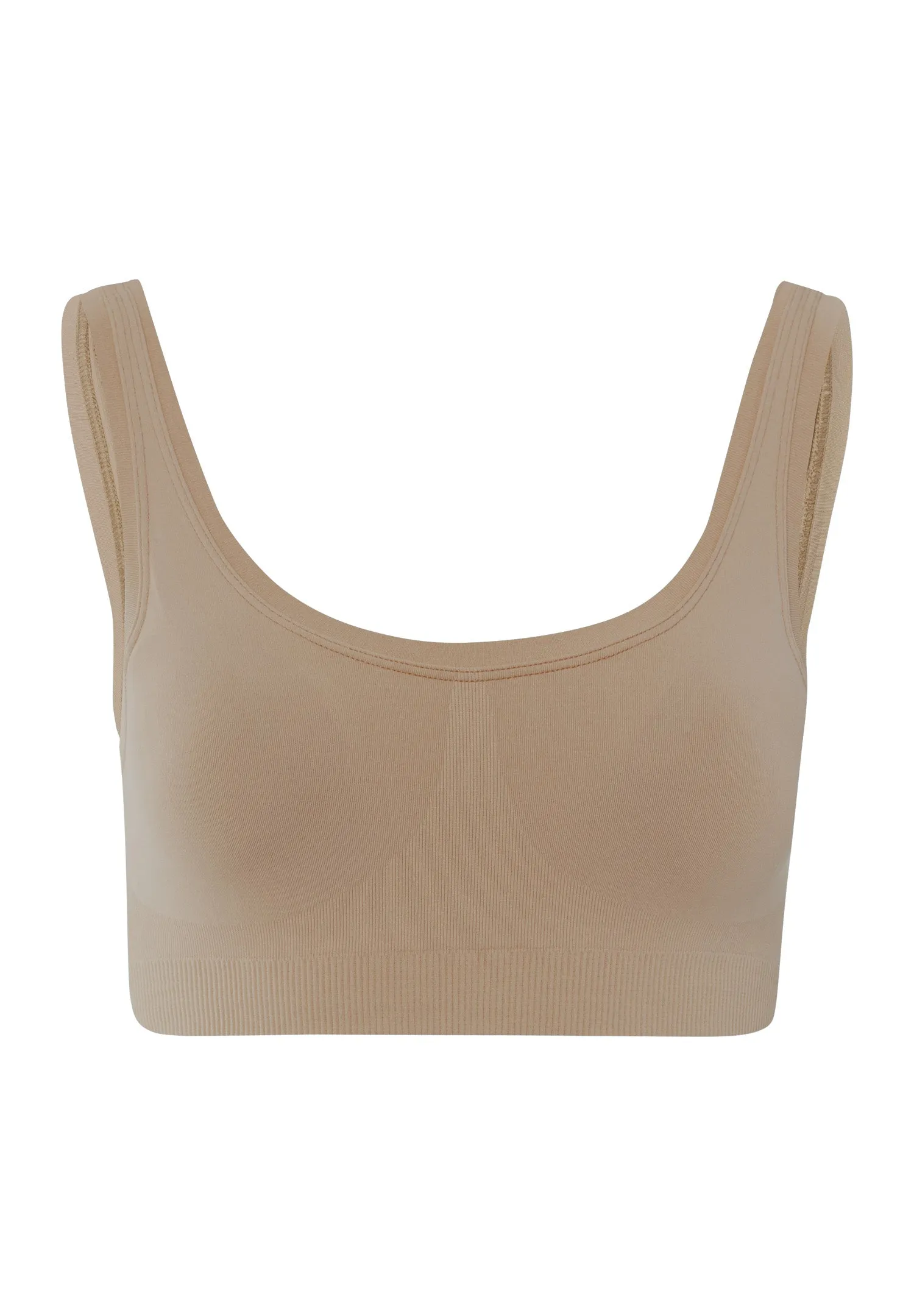 Touch Feeling Crop Top Padded | Deep Taupe 71806-2828