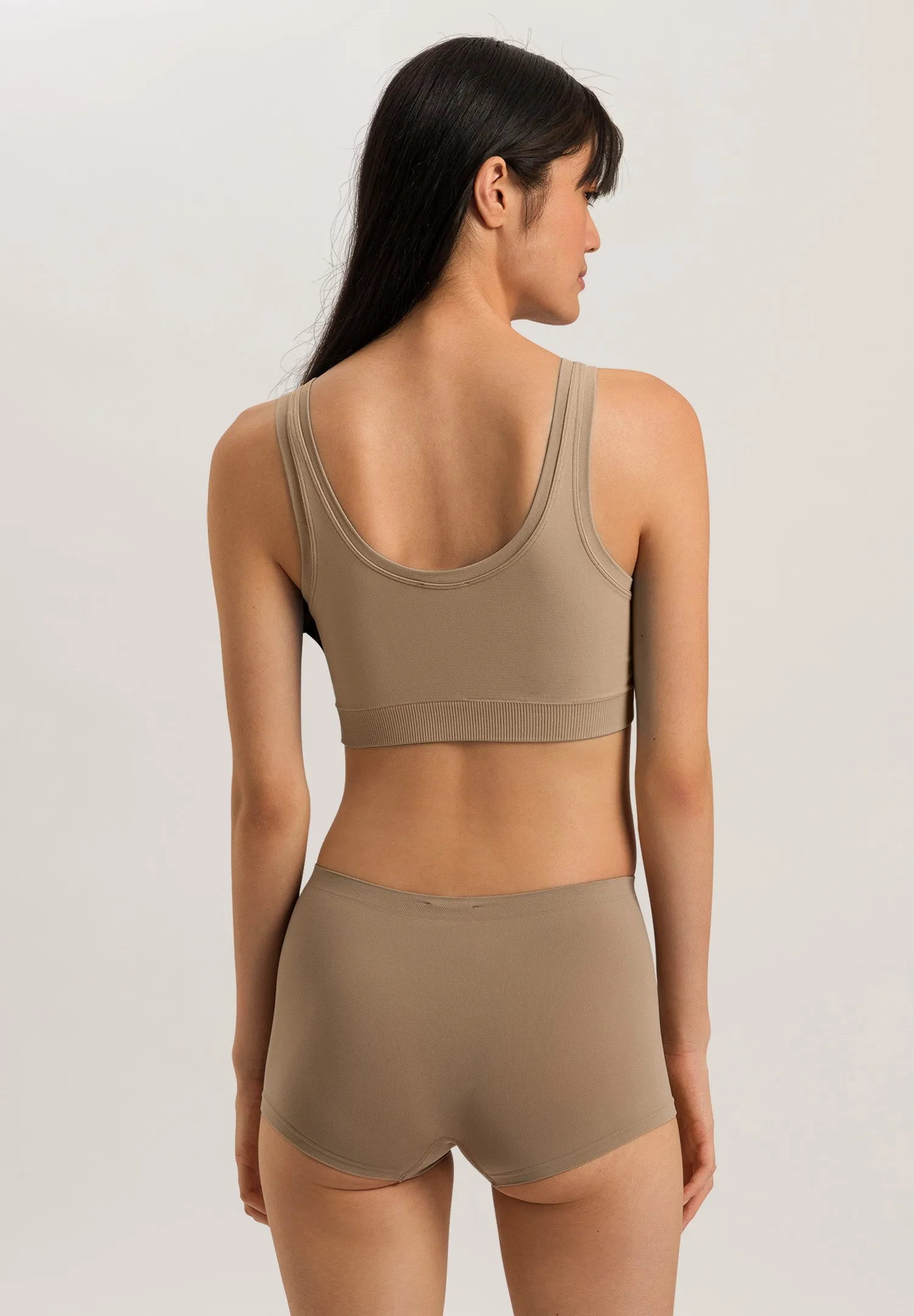 Touch Feeling Crop Top Padded | Deep Taupe 71806-2828