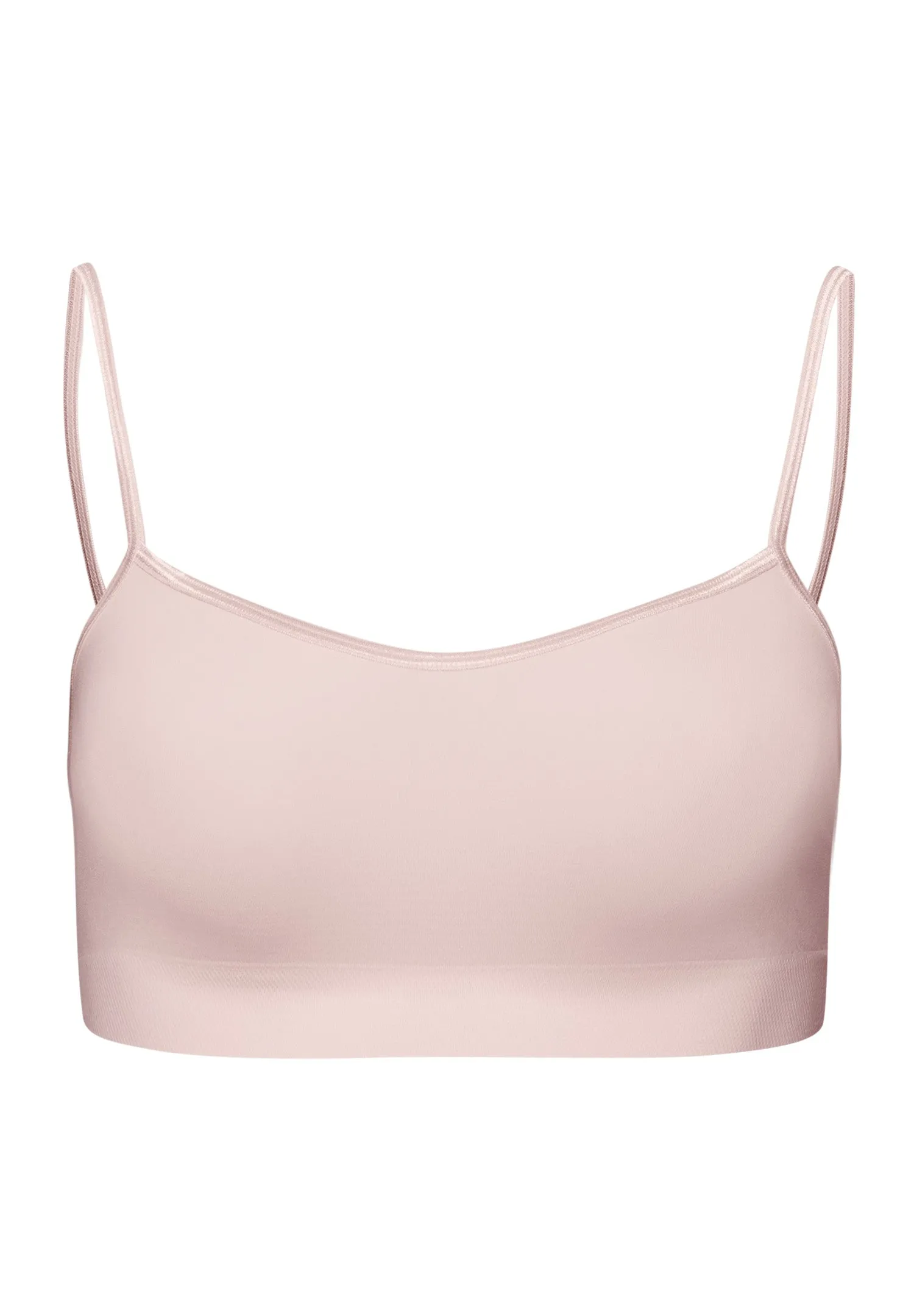 Touch Feeling Spaghetti Crop Top | Rose Cream 71824-1393