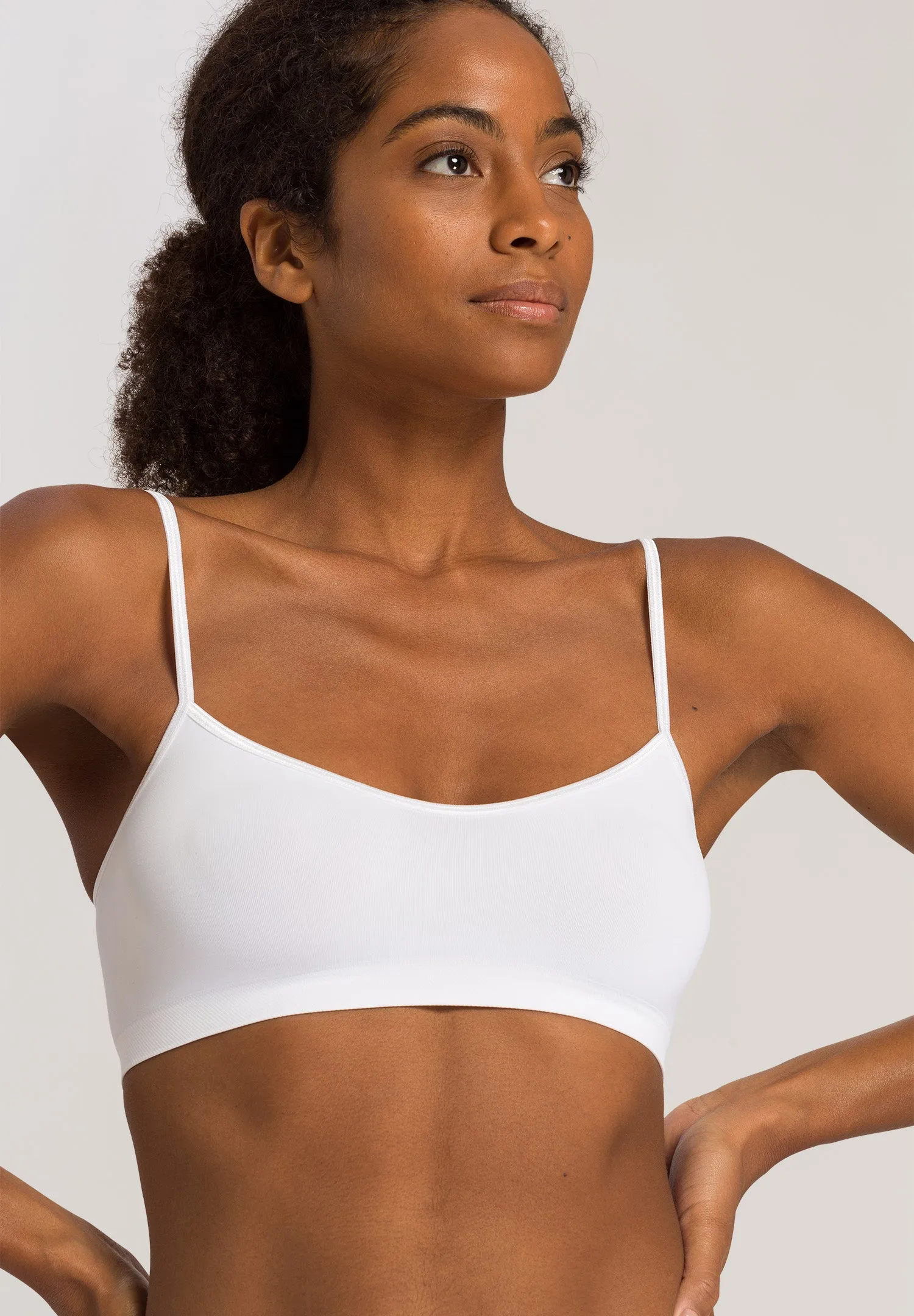 Touch Feeling Spaghetti Crop Top | White 71824-101