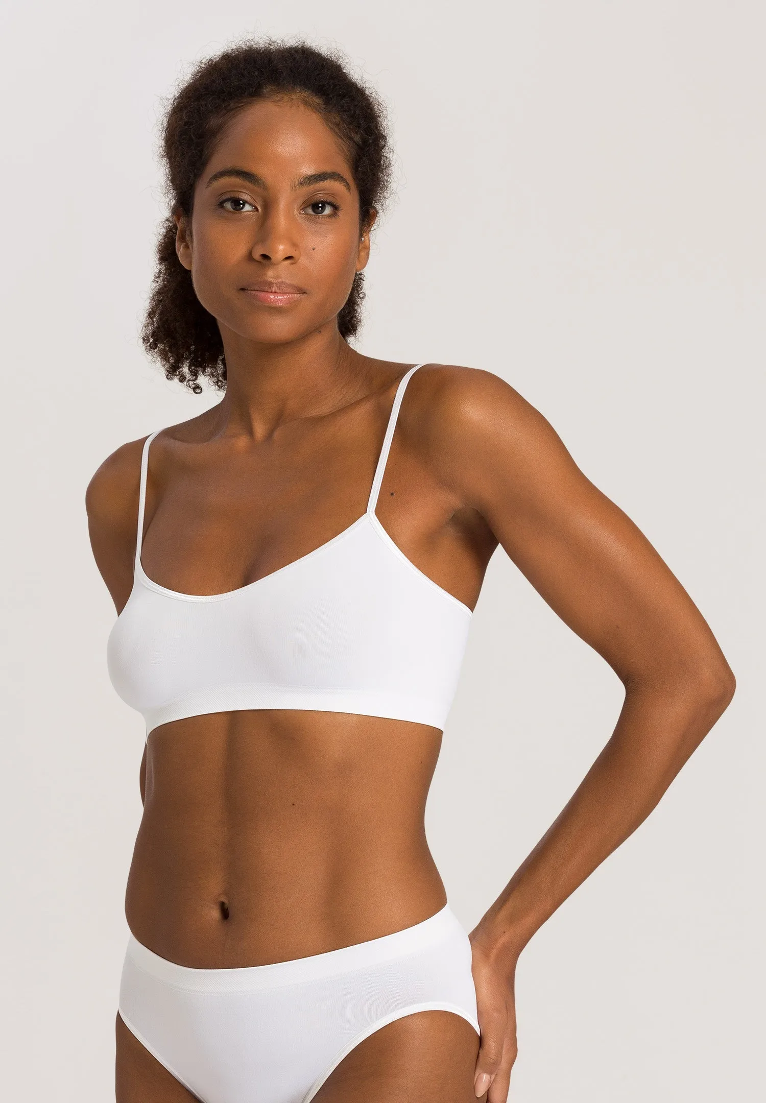 Touch Feeling Spaghetti Crop Top | White 71824-101