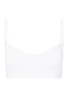 Touch Feeling Spaghetti Crop Top | White 71824-101