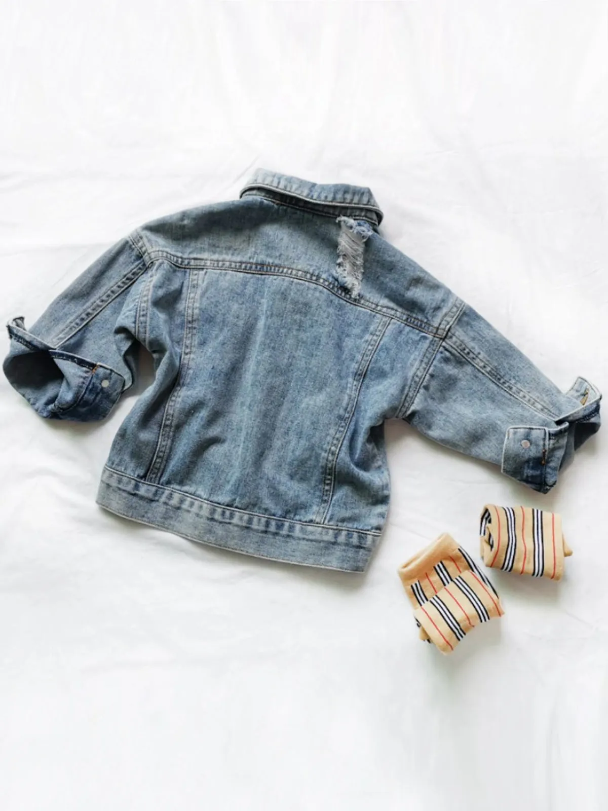 Trendy Tots Distressed Denim Jacket