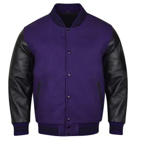 Varsity Jacket - Purple Black