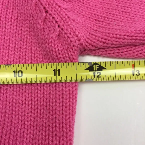 Vintage OshKosh Bright Pink Hooded Sweater 4T