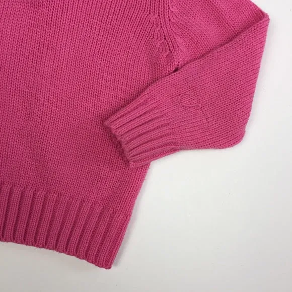 Vintage OshKosh Bright Pink Hooded Sweater 4T