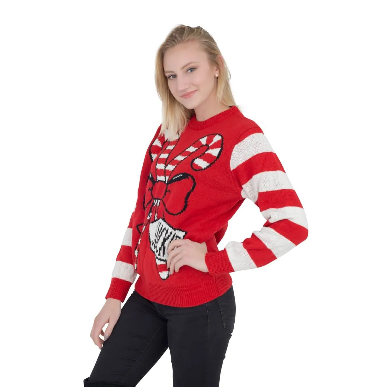 Women's Suck It Candy Cane Funny Ugly Christmas Sweater